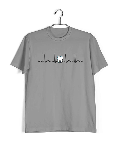 Dentist Medicine Dentist Dentistry in my heartbeat Custom Printed Graphic Design T-Shirt for Men